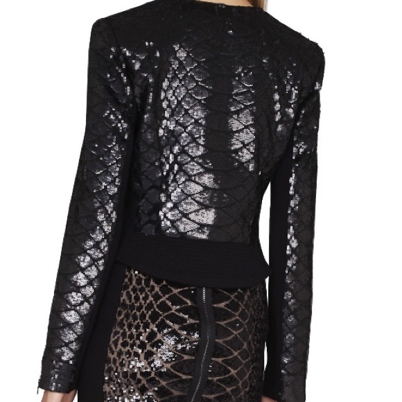 ‼️SOLD‼️ BCBGMAXAZRIA Asymmetrical Sequins Jacket - Picture 8 of 8